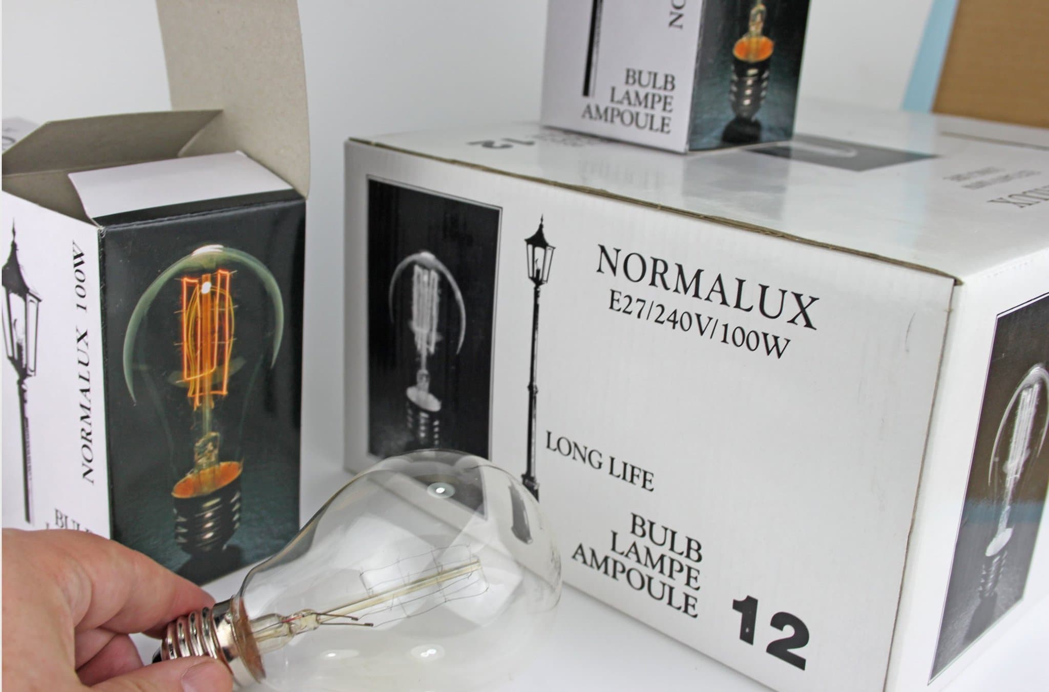 MellandagsREA 12st Normalux 100w E27 ngt större normallampa lyktlampa inkl moms