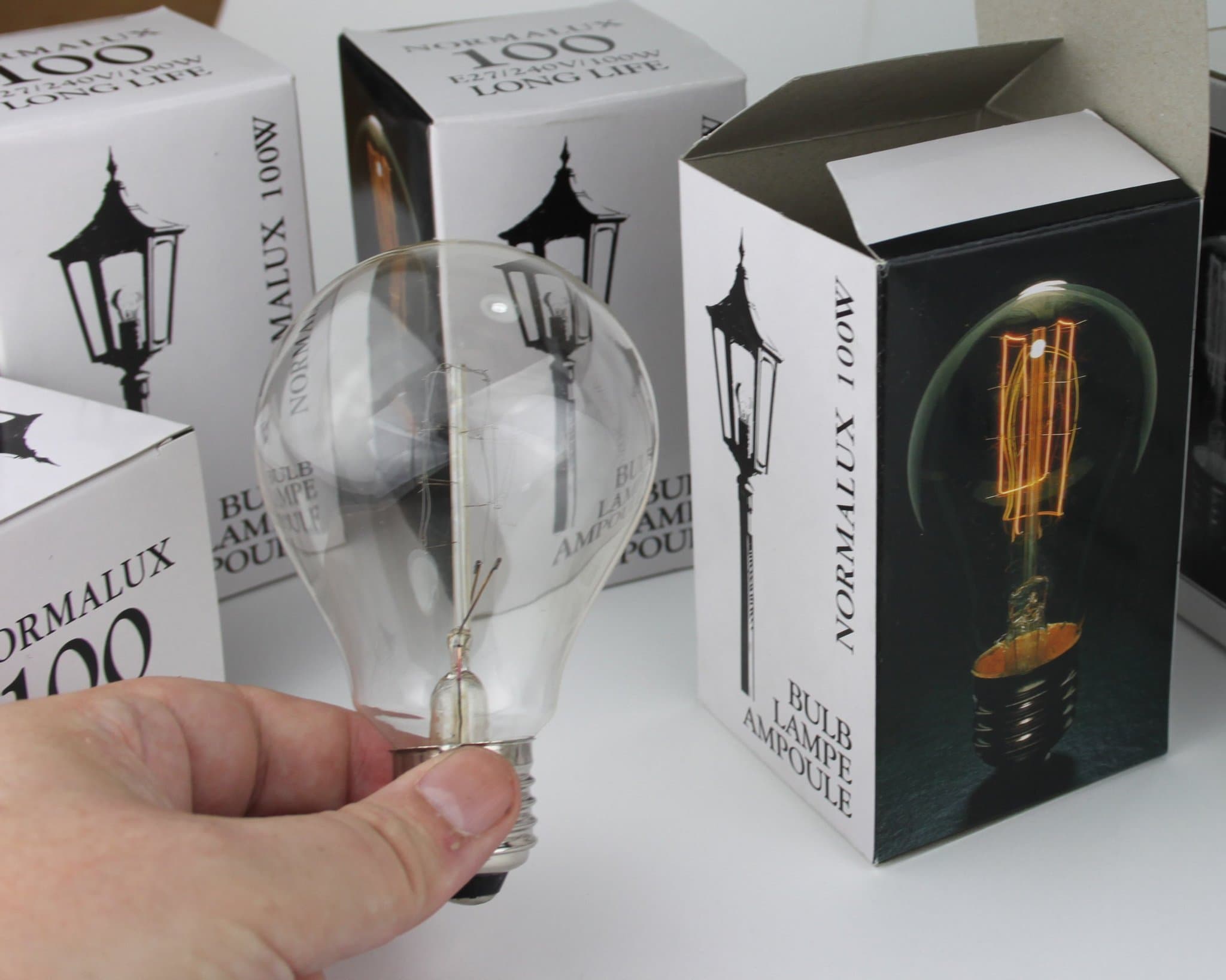 MellandagsREA 12st Normalux 100w E27 ngt större normallampa lyktlampa inkl moms