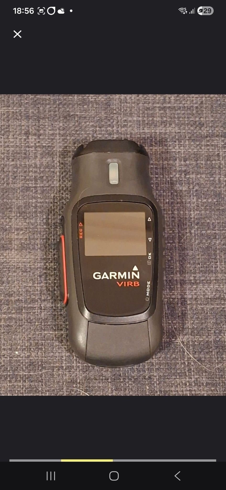 Actionkamera Garmin Virb med tillbehör
