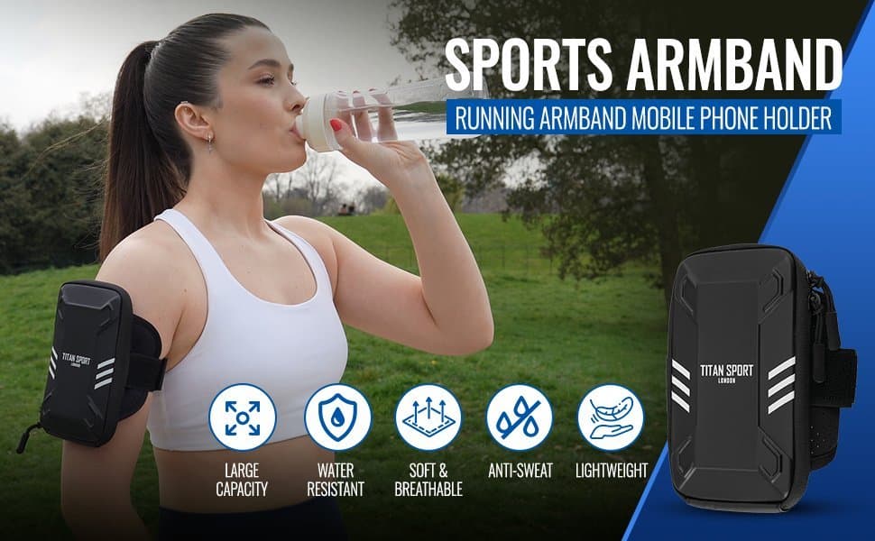 NY TITAN SPORT löpararmband mobiltelefonhållare • Storlek upp till 6,7 tum • ÅB