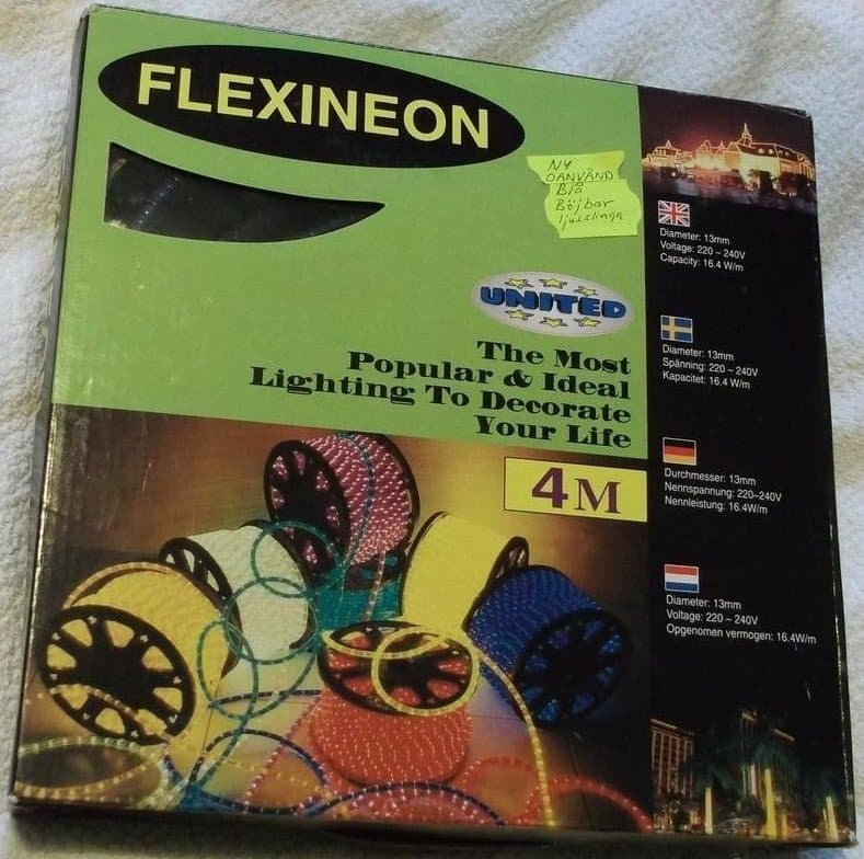 Blå Böjbar Ljusslinga 4M inne & ute 25 000 timmar FLEXINEON Mysig JUL stämning