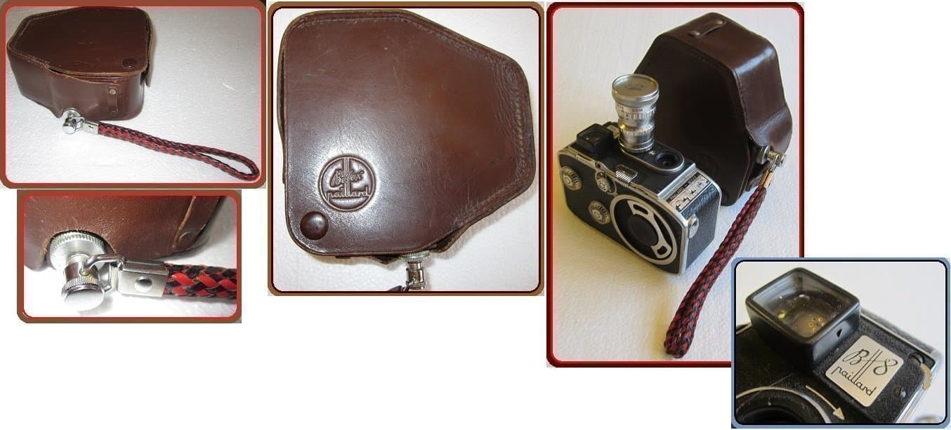 BOLEX PAILLARD-Lens SOM BERTHIOT HYPER CINOR+STRAP+FRONTCAP+WORKS WELL!