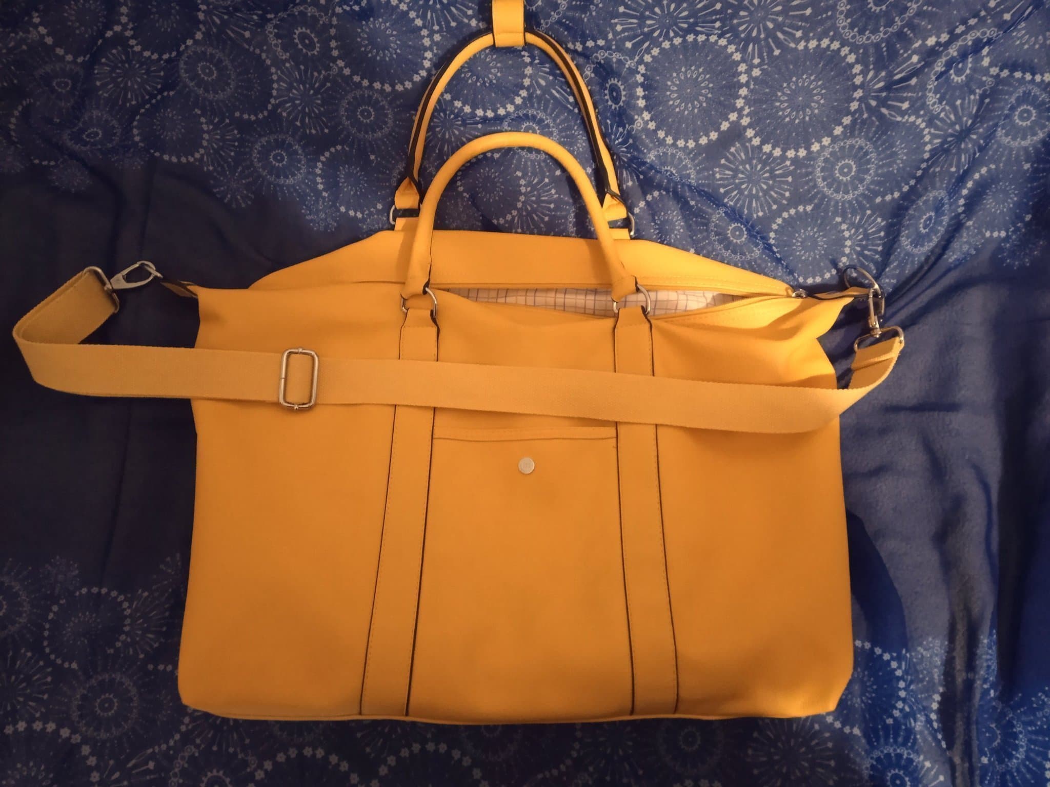 DON DONNA, vacker vibrant gul weekend bag, ca 45 cm x ca 27 cm (ca 34) x 17 cm