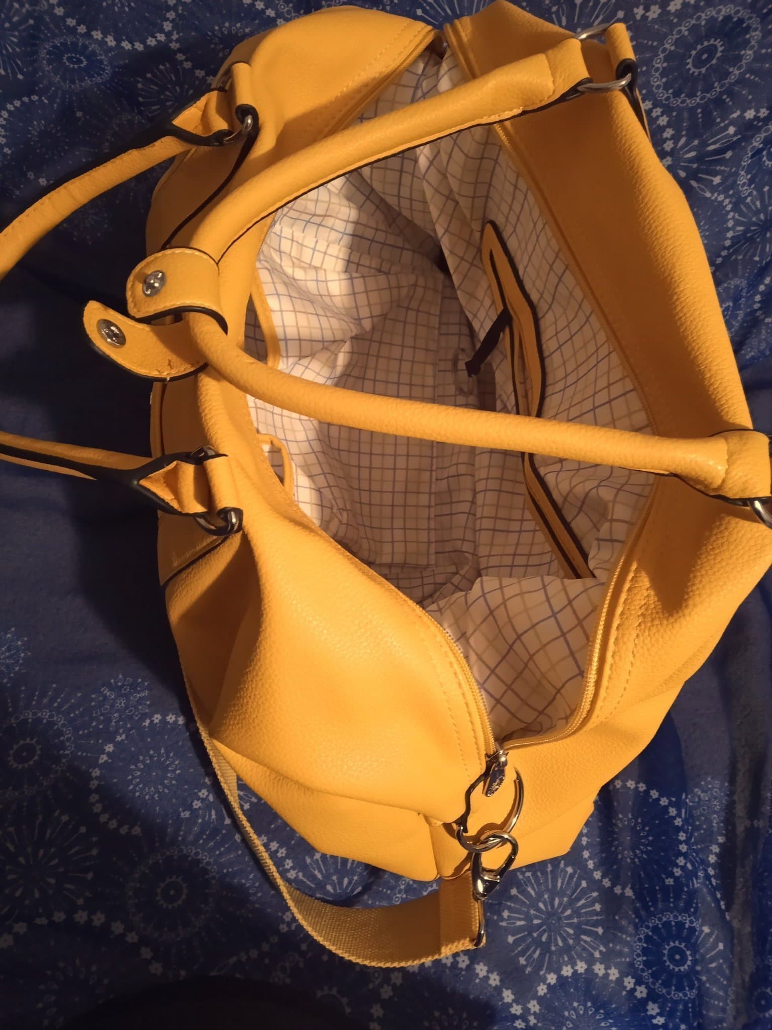 DON DONNA, vacker vibrant gul weekend bag, ca 45 cm x ca 27 cm (ca 34) x 17 cm