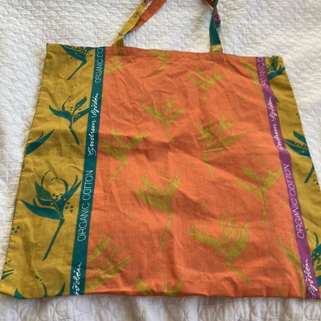 Gudrun Sjödén orange tygväska