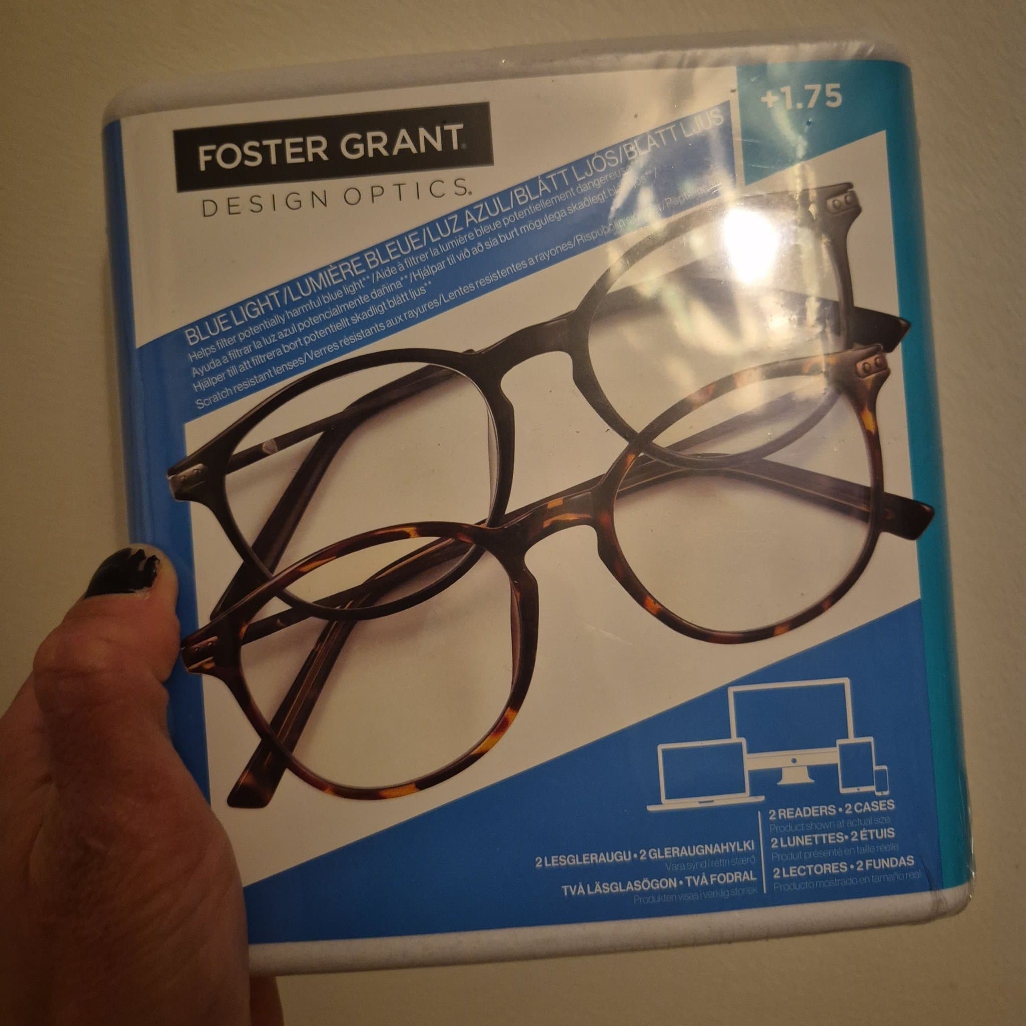 Ny/oanvända! 2 par läslasögon +1,75 med fodral