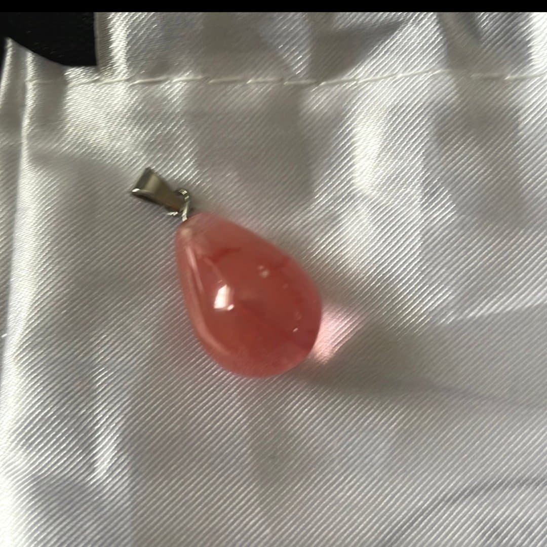 Berlock/halsbandshänge, ädelsten 20 mm