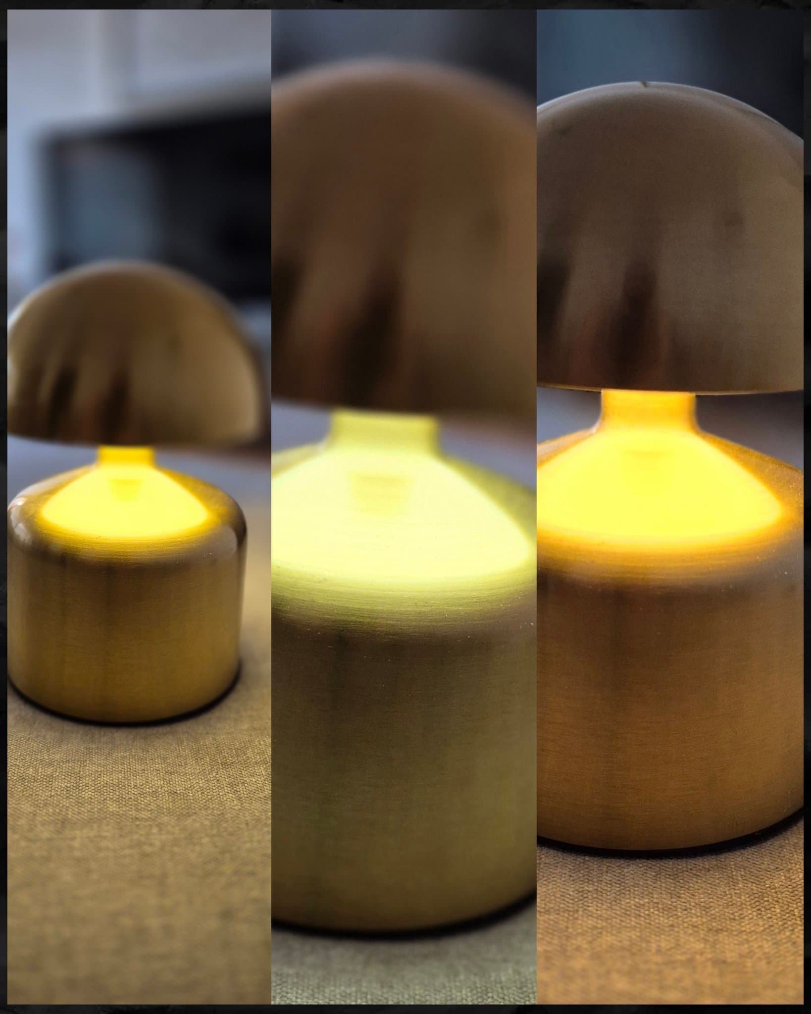 Guld LED Svamplampa – Pekstyrd Bordslampa 3 Ljuslägen