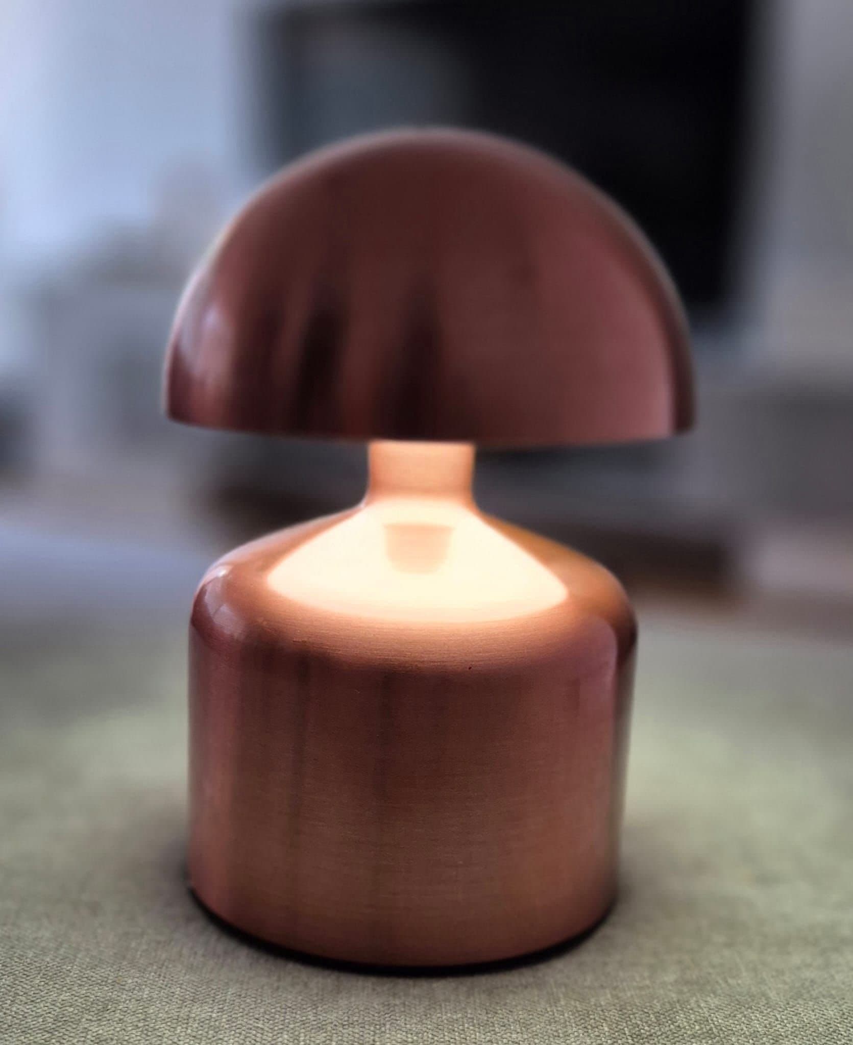 Brons LED Svamplampa – Pekstyrd Bordslampa 3 Ljuslägen