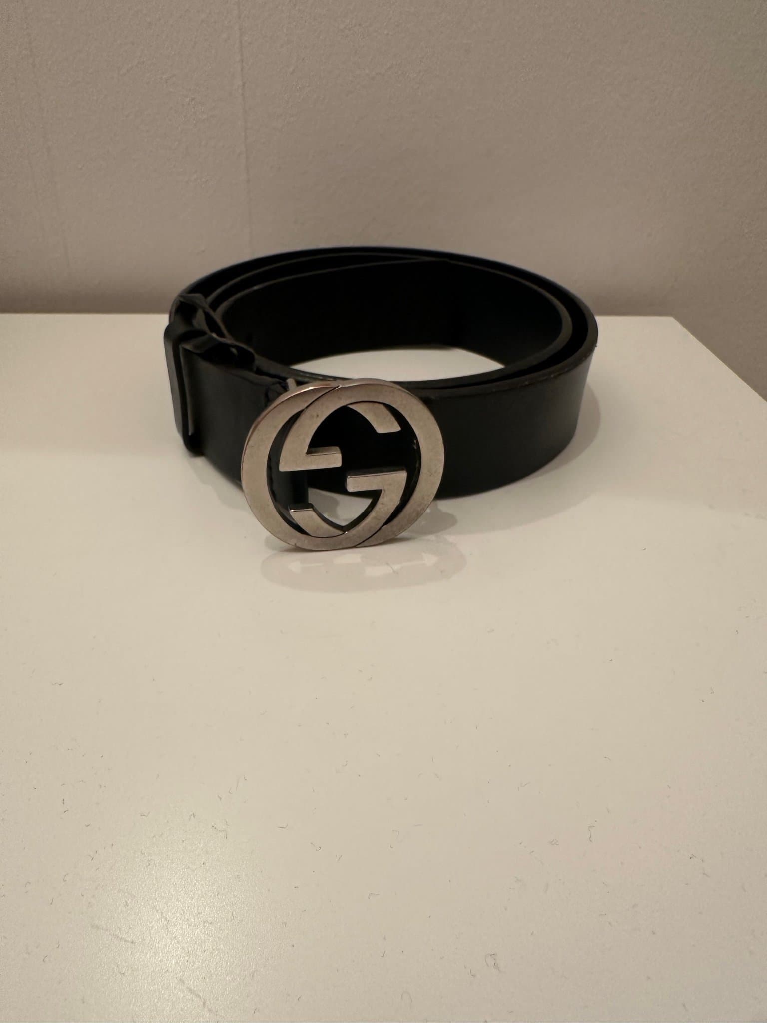 Gucci svart bälte, storlek 90