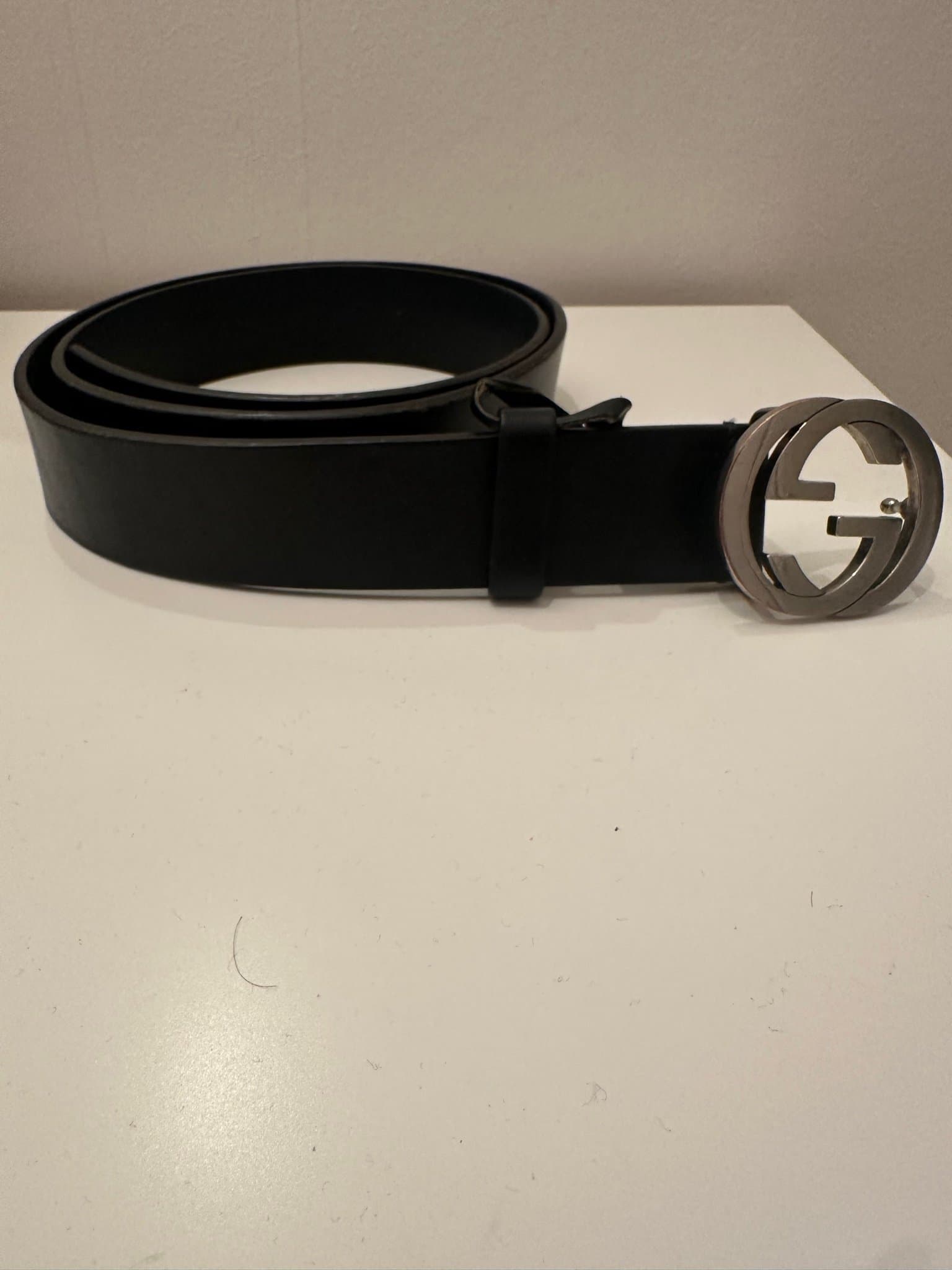 Gucci svart bälte, storlek 90