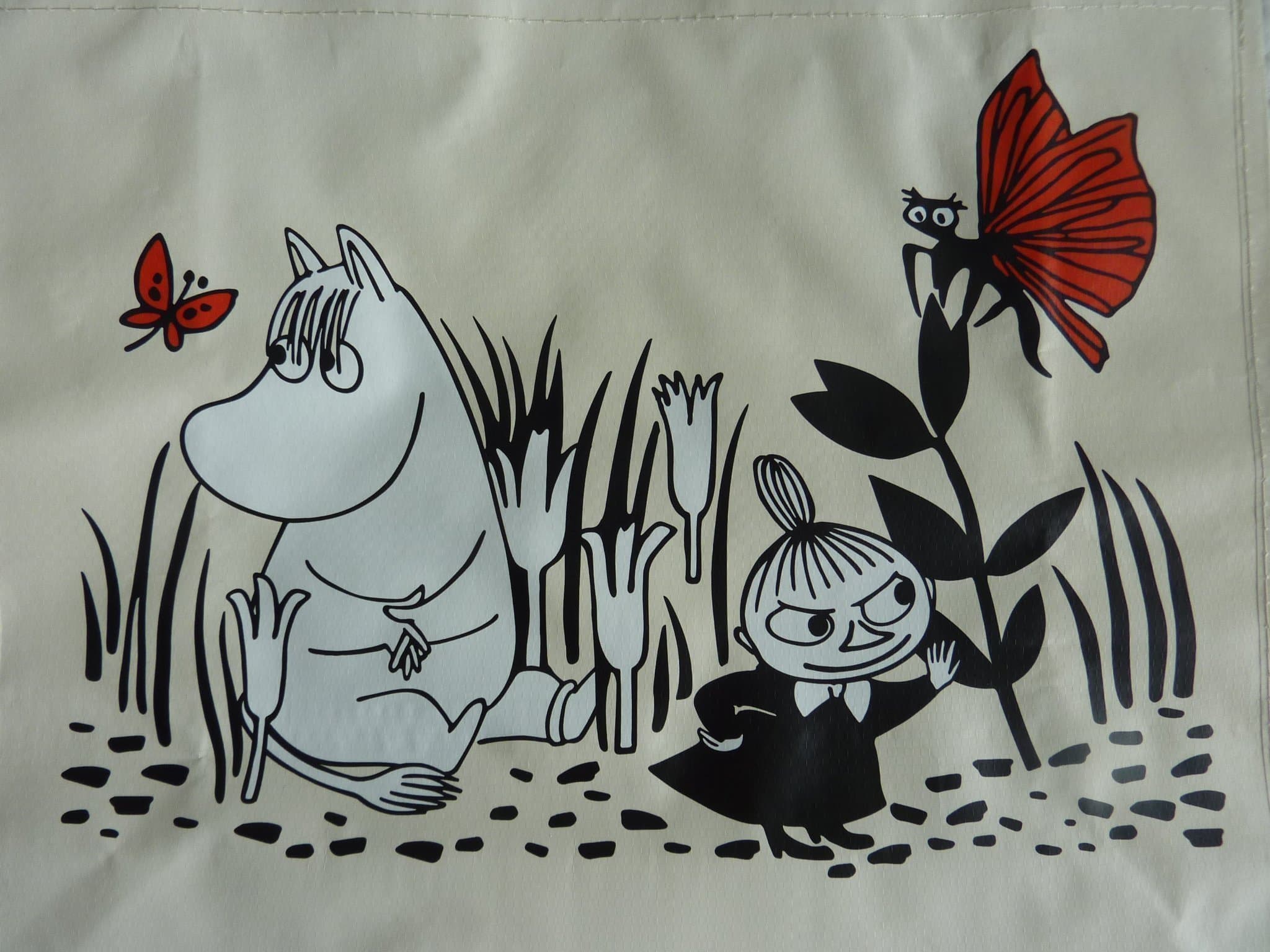 Mumin, beige väska Snorkfröken och Lilla My, Ny