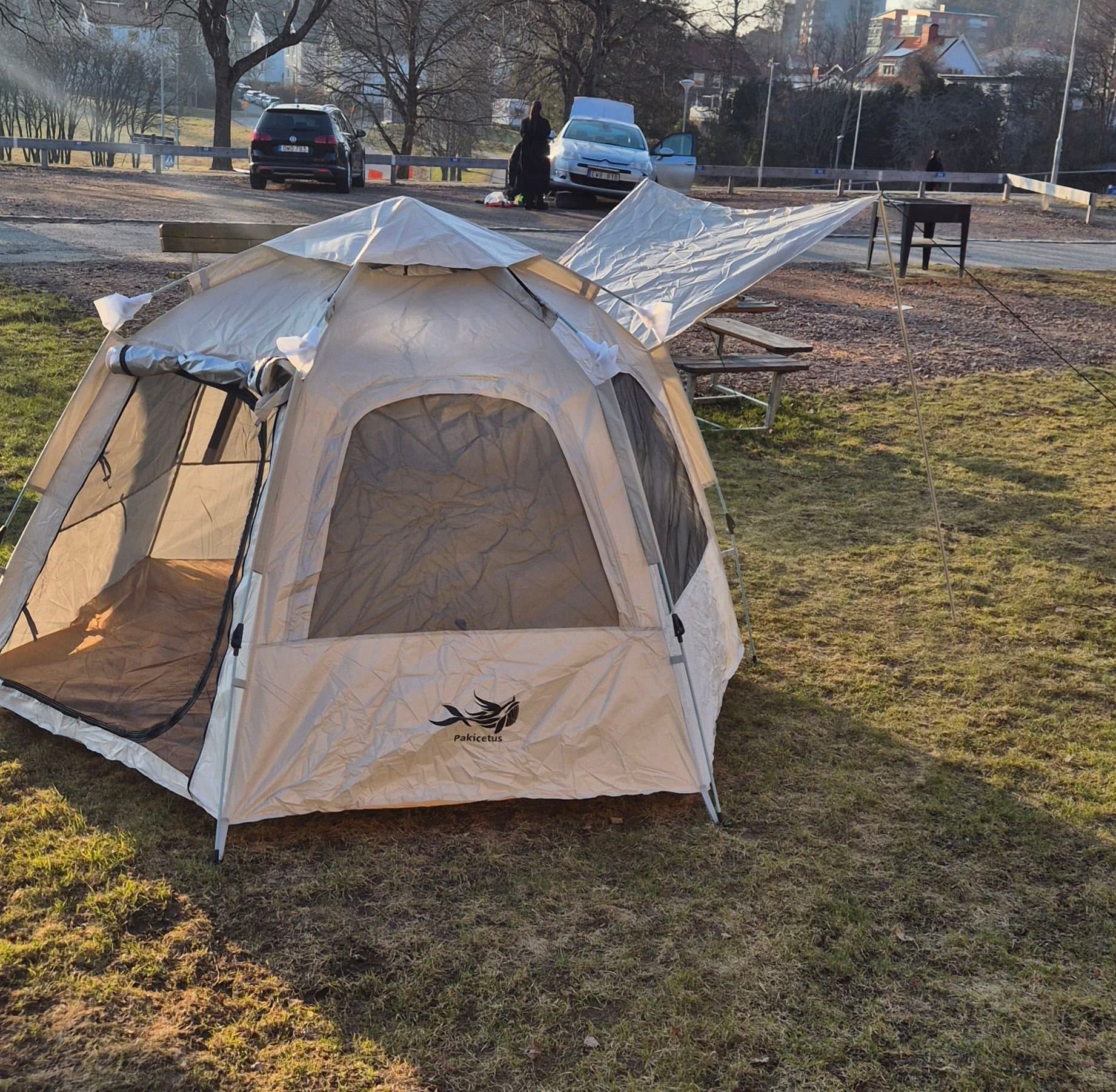 Vattentätt PAKICETUS Hexagonalt Familjetält – Snabbuppsättning på 3 Sekunder