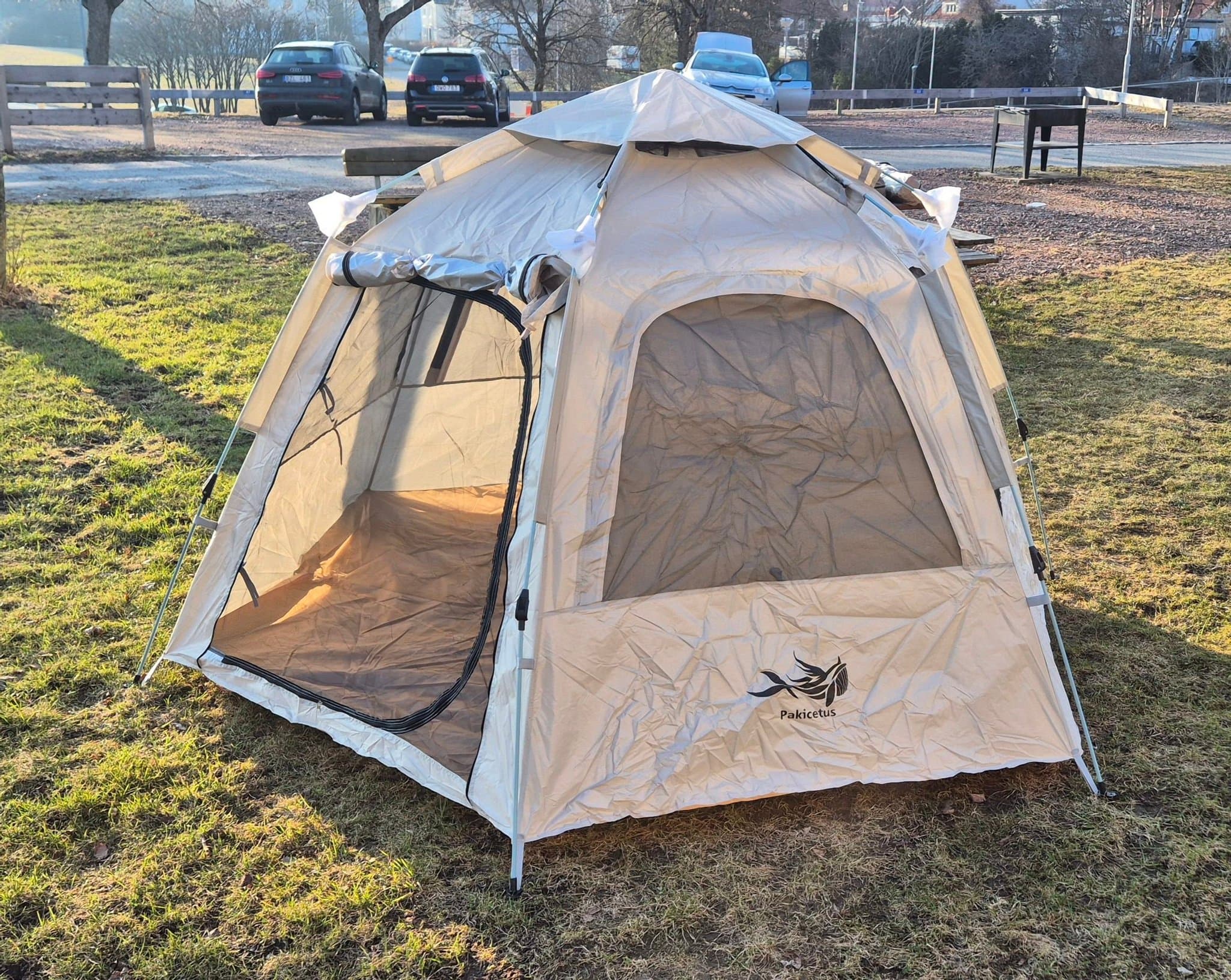 Vattentätt PAKICETUS Hexagonalt Familjetält – Snabbuppsättning på 3 Sekunder