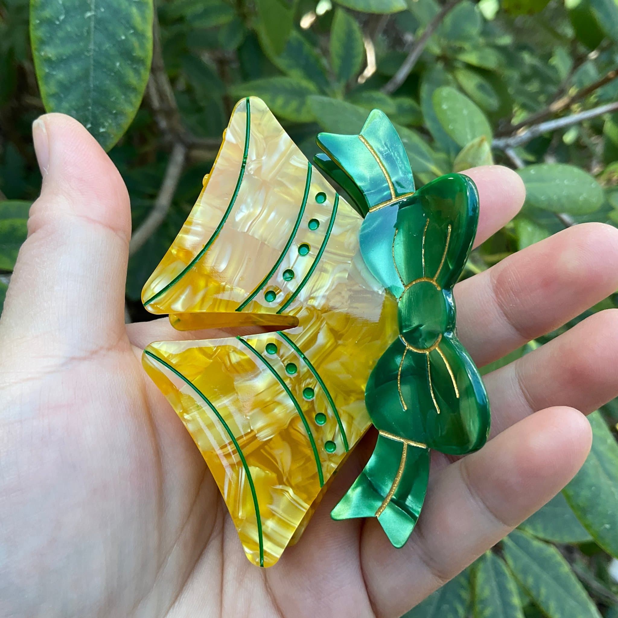 2 st Nya Hårklämmor ”Klockor + Julklapp” Julpaket No.2