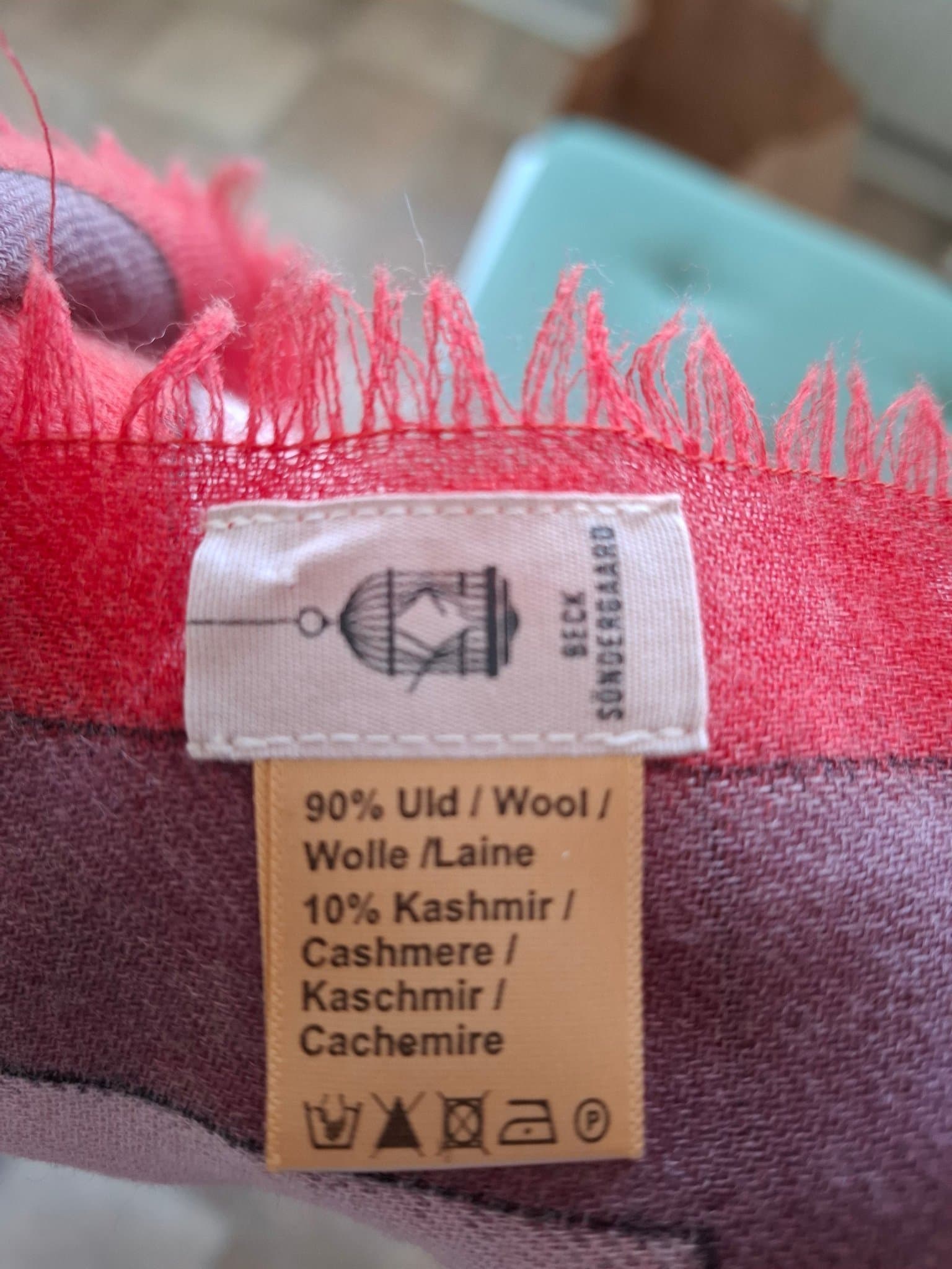 Beck Söndergaard flerfärgad sjal ull kashmire Ny!