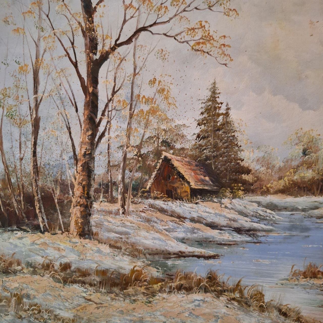 Målningen -Tavla 105*75 cm-landskap på duk