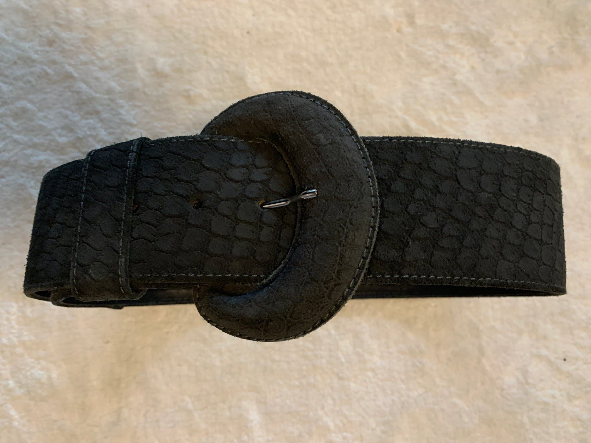 Jaeger mörkgrå mockabälte, storlek XS-S