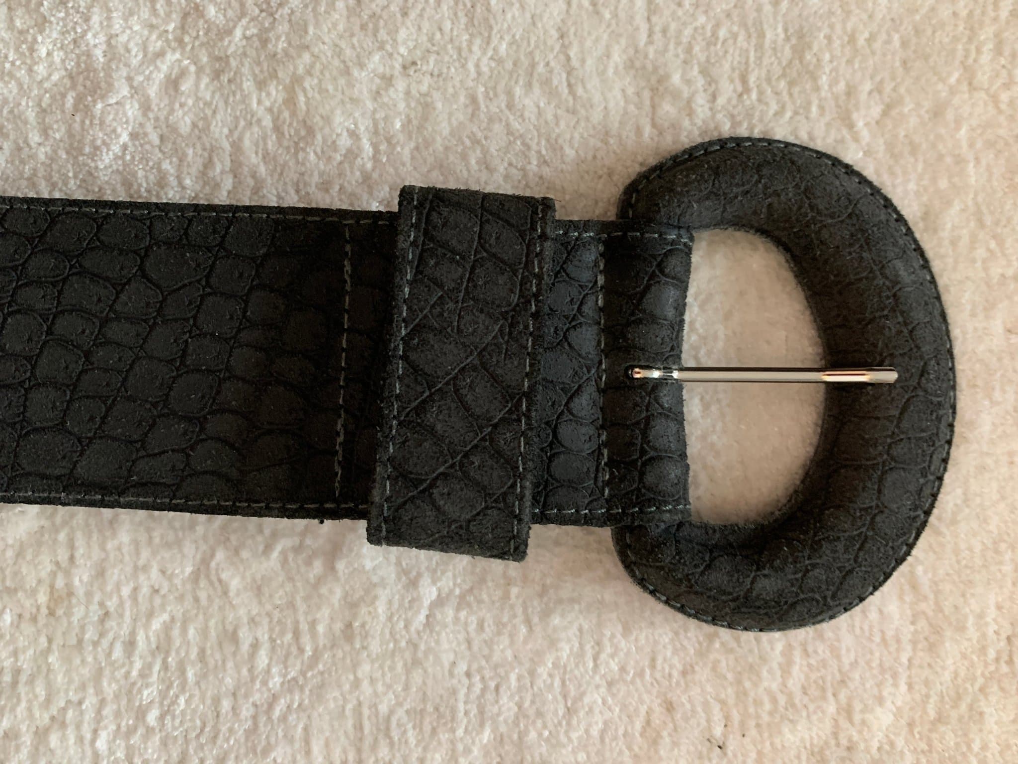 Jaeger mörkgrå mockabälte, storlek XS-S