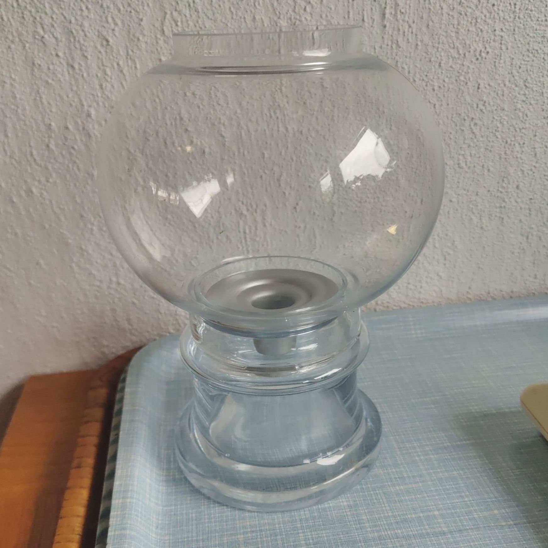 Ettikettmärkt ljuslykta/levande ljus lampa från * Riihimäen Lasi * Finland