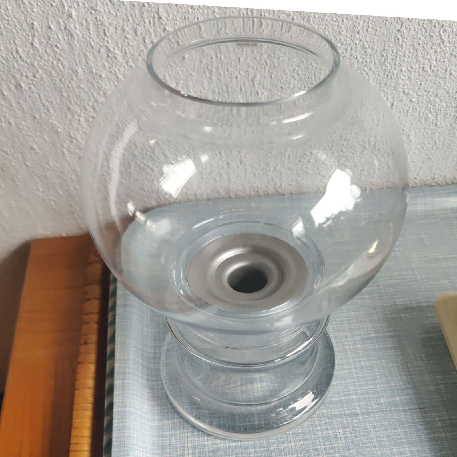 Ettikettmärkt ljuslykta/levande ljus lampa från * Riihimäen Lasi * Finland