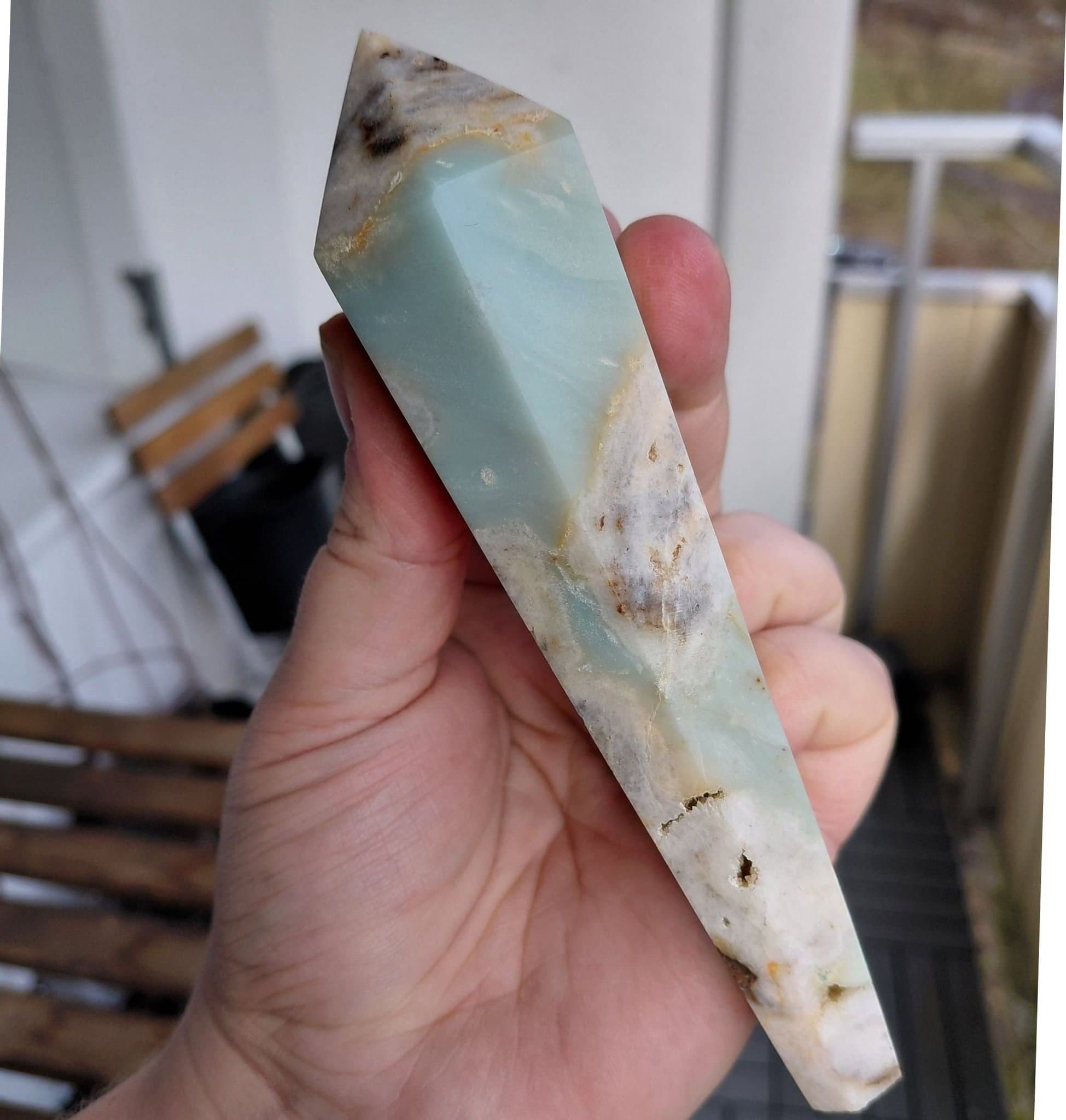 Stor Wand/ stav i Karibisk Kalcit