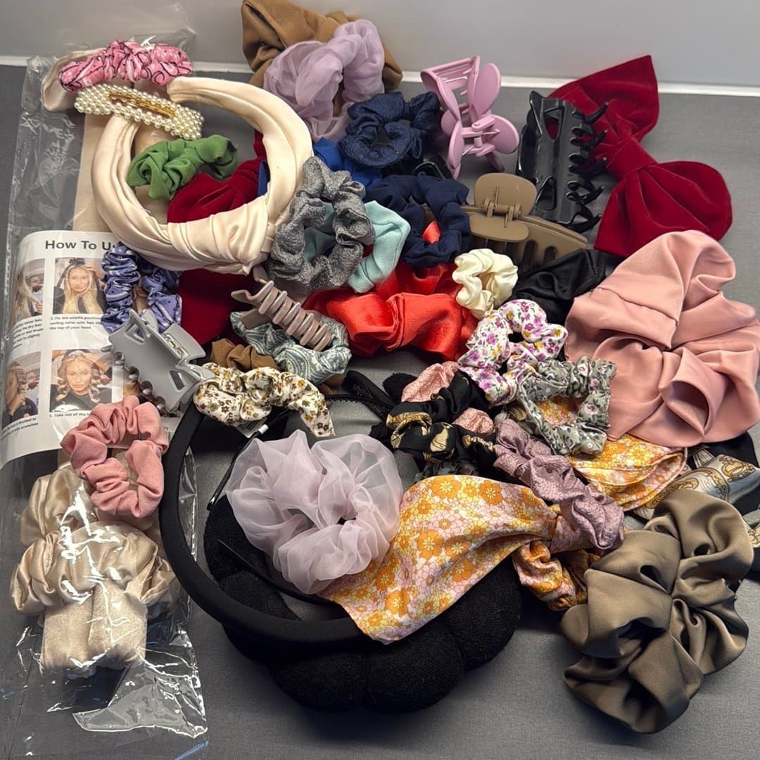 Håraccessoarer, blandade färger och stilar