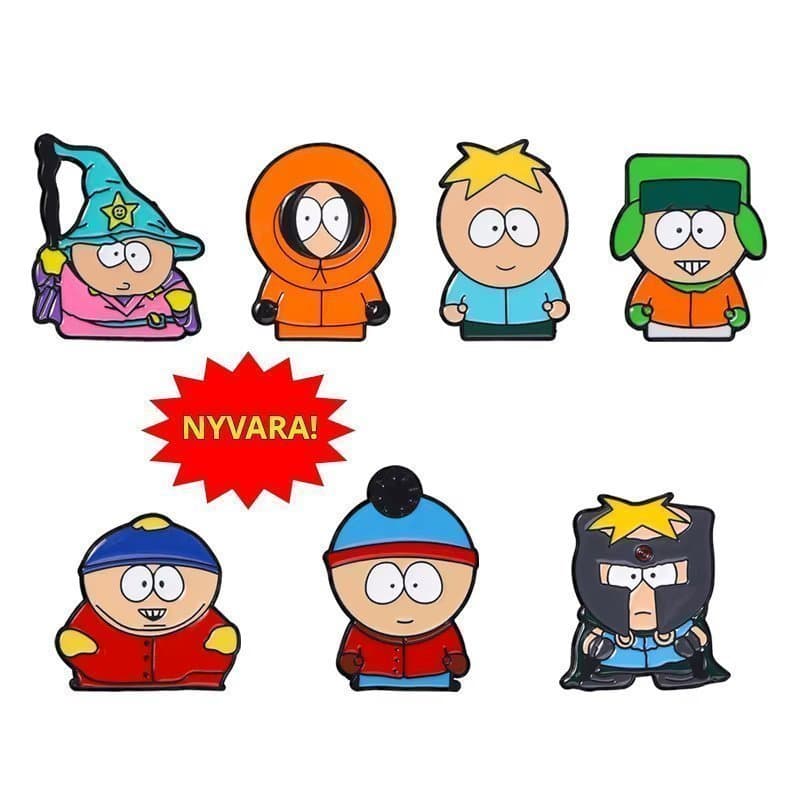 NYVARA! South Park Pins - 7 st Nya nålmärken / brooch /