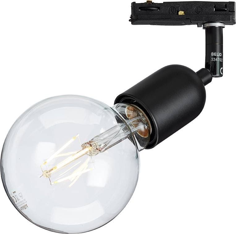 Belid Regal Spotlight E27 Svart för Belid skensystem 230v inkl moms