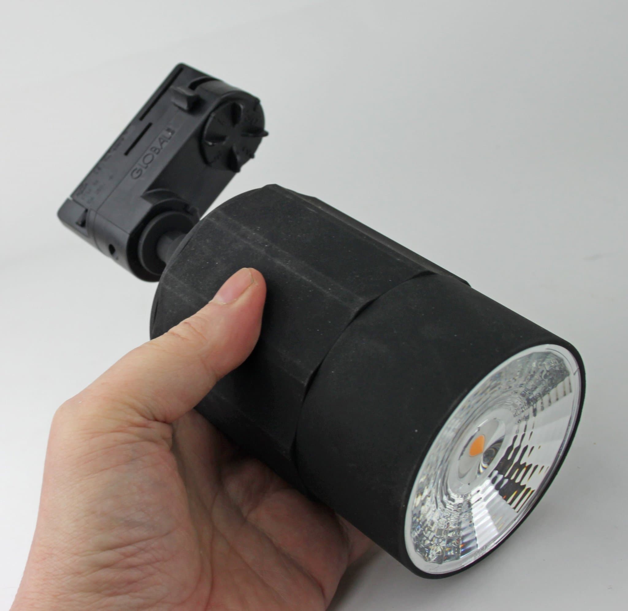 LED Spotlight Svart m Global Trac XTSA68 Multi-adapter för skensystem inkl moms