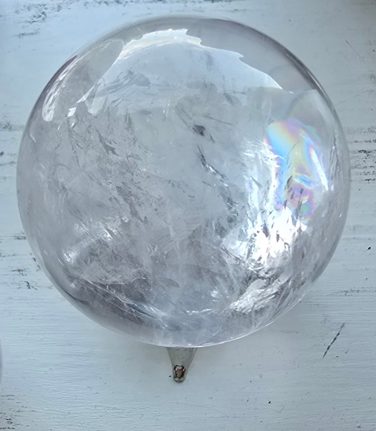 Bergkristall klot - Superkvalitet- Med regnbågar osv