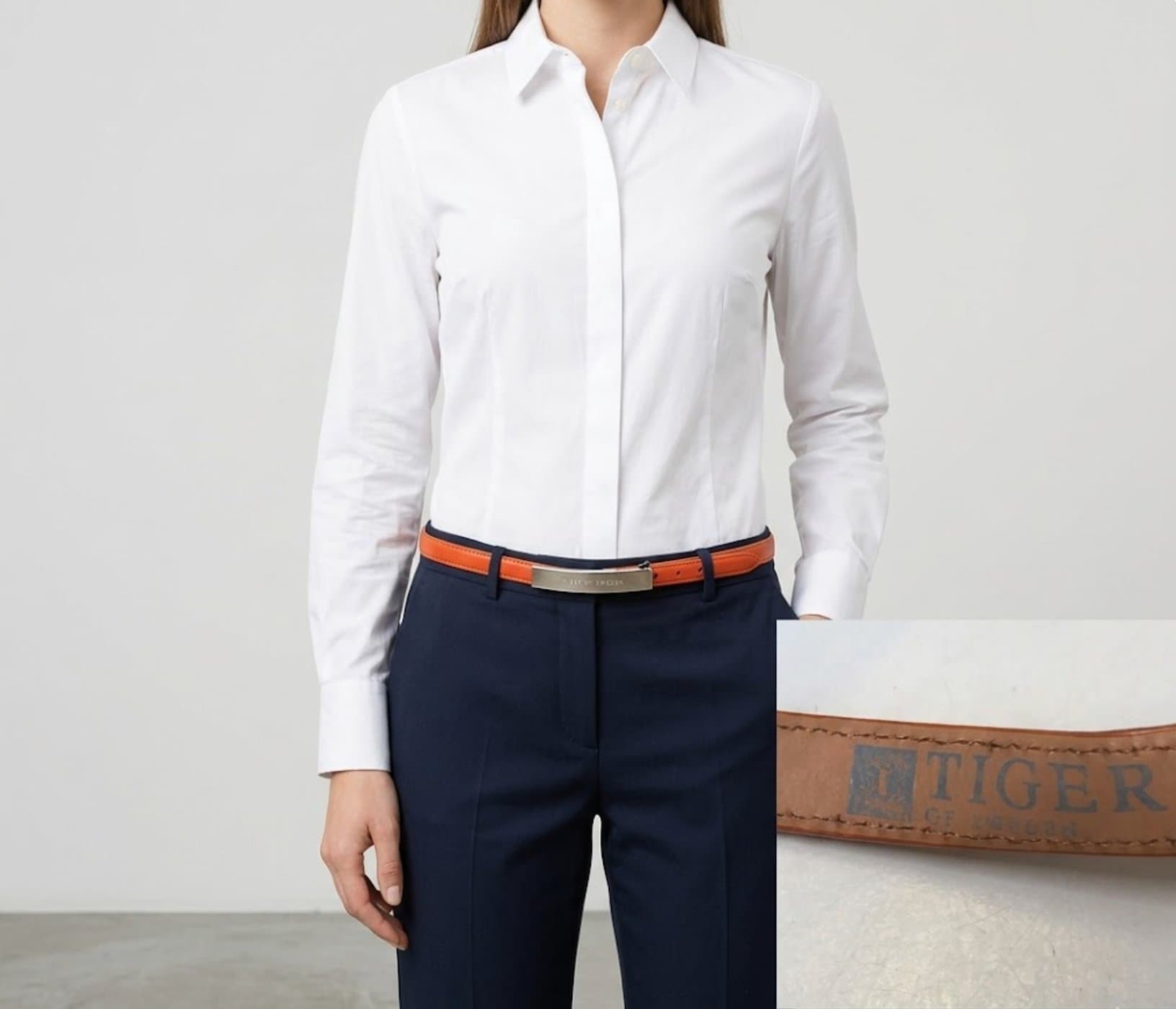 Tiger of Sweden Läderbälte – Orange – 95cm – Blickfång!