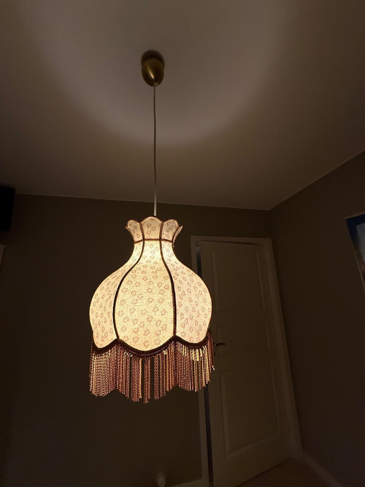 Vintage - Taklampa - Blommönster