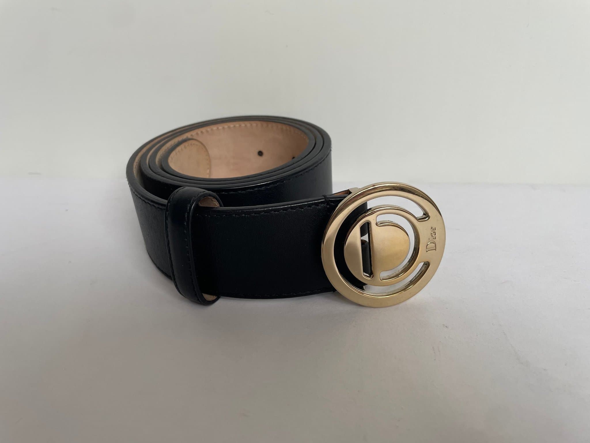 Christian Dior svart bälte, storlek 85
