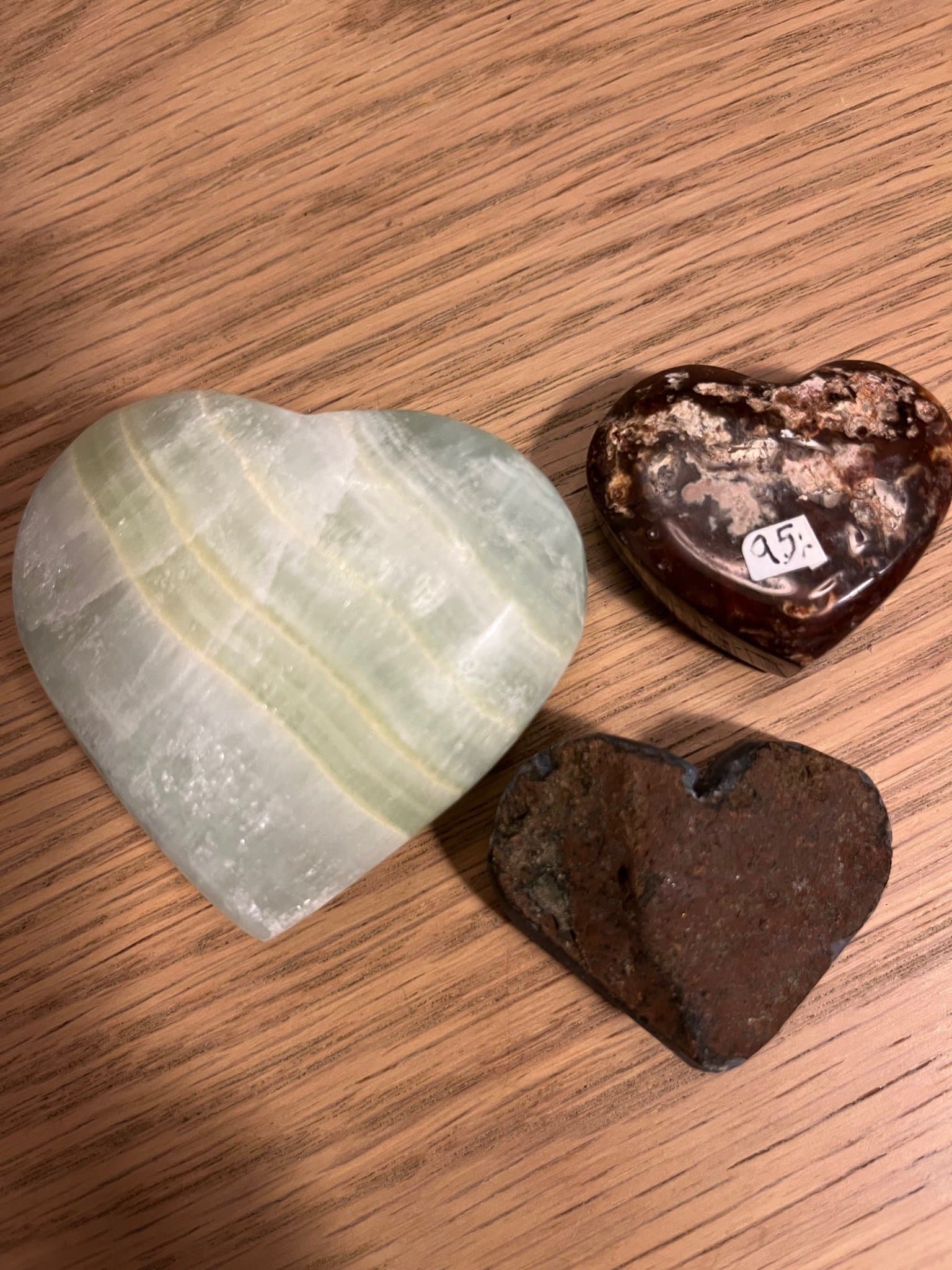 Kristaller i hjärtform