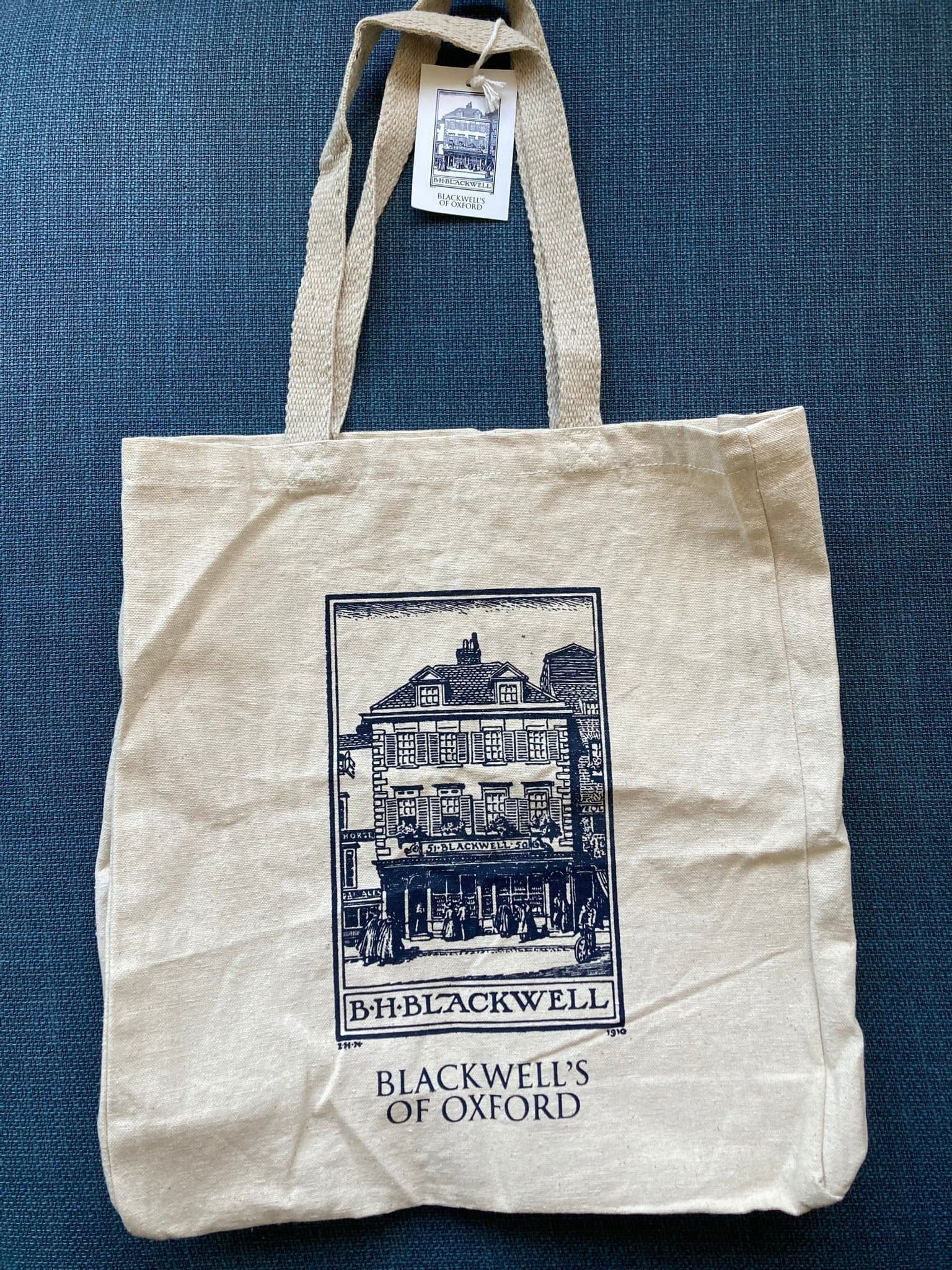 Oanvänd tygväska Blackwell's of Oxford bokhandel