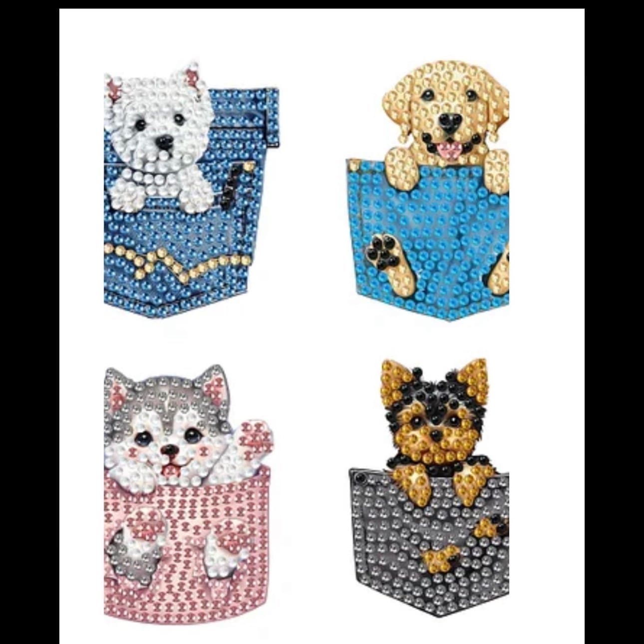 4 pack Söta Hundbroscher