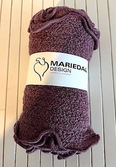 Ljunglila ullsjal med krullade kanter - 200*13 cm - Mariedals Design