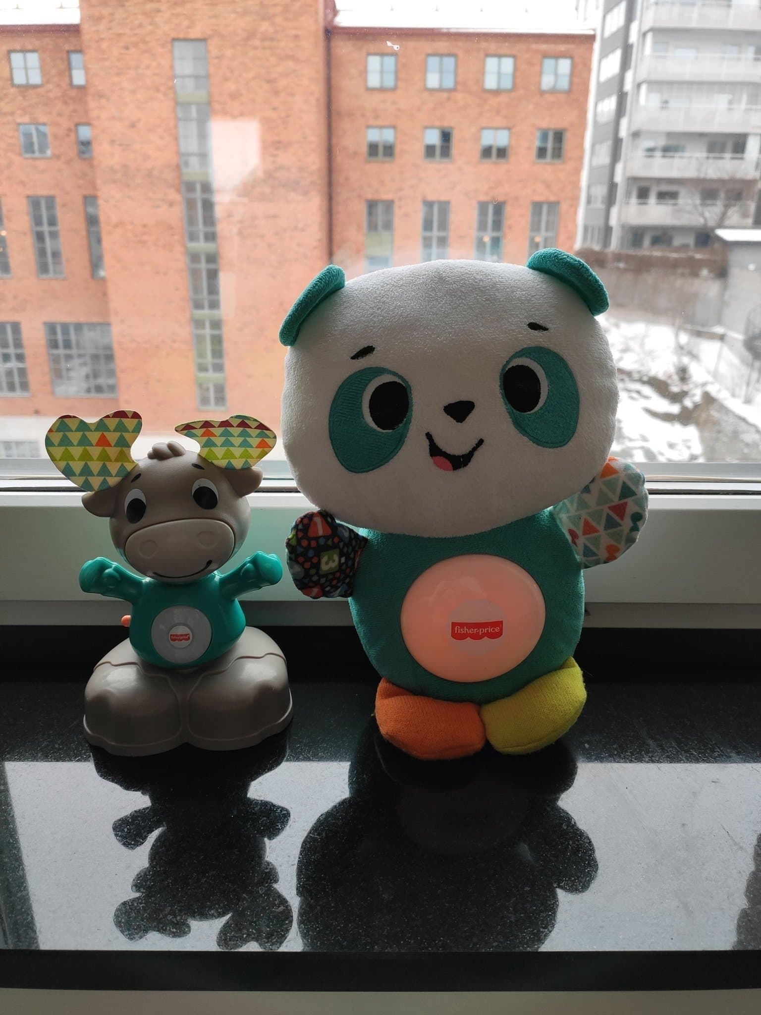 Fisher-Price Linkimals interaktiva leksaker Ryska språk!!!- älg och panda