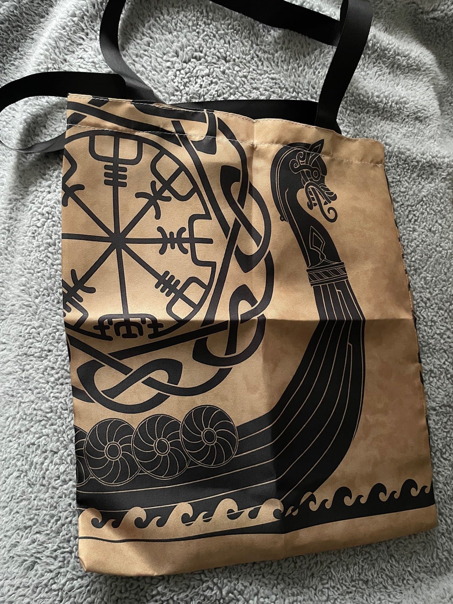 NYTT Tote bag tygkasse vikingaskepp
