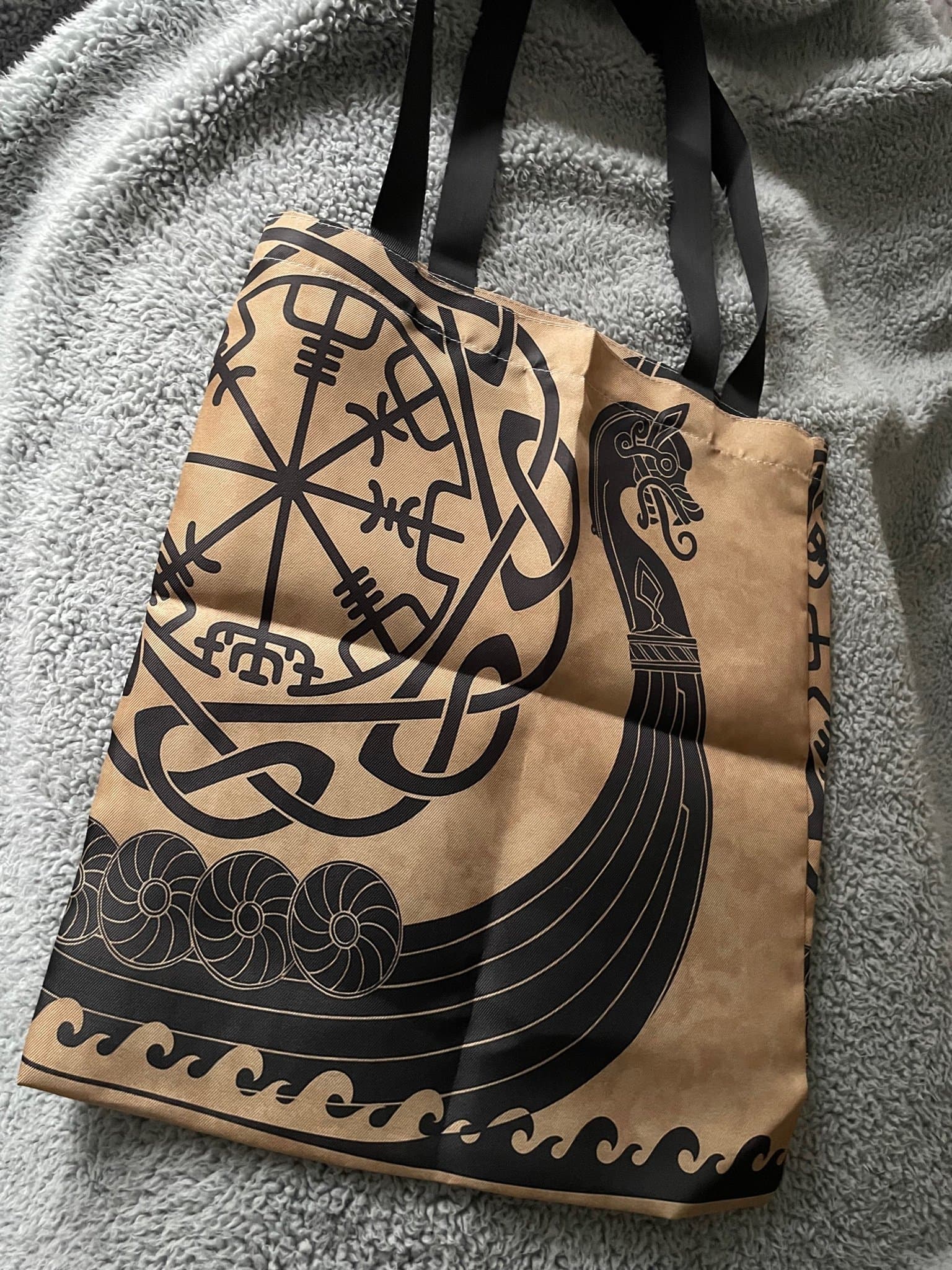 NYTT Tote bag tygkasse vikingaskepp
