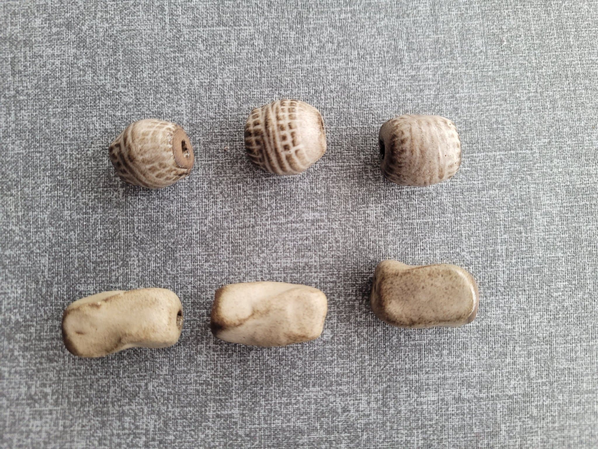 Vintage Keramikstenar/Pärlor till Halsband