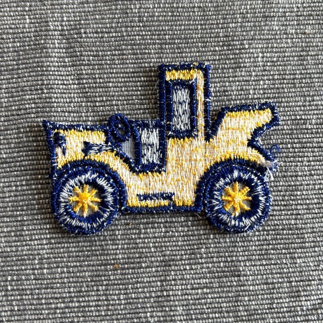 Retro tygmärke från 1970-talet