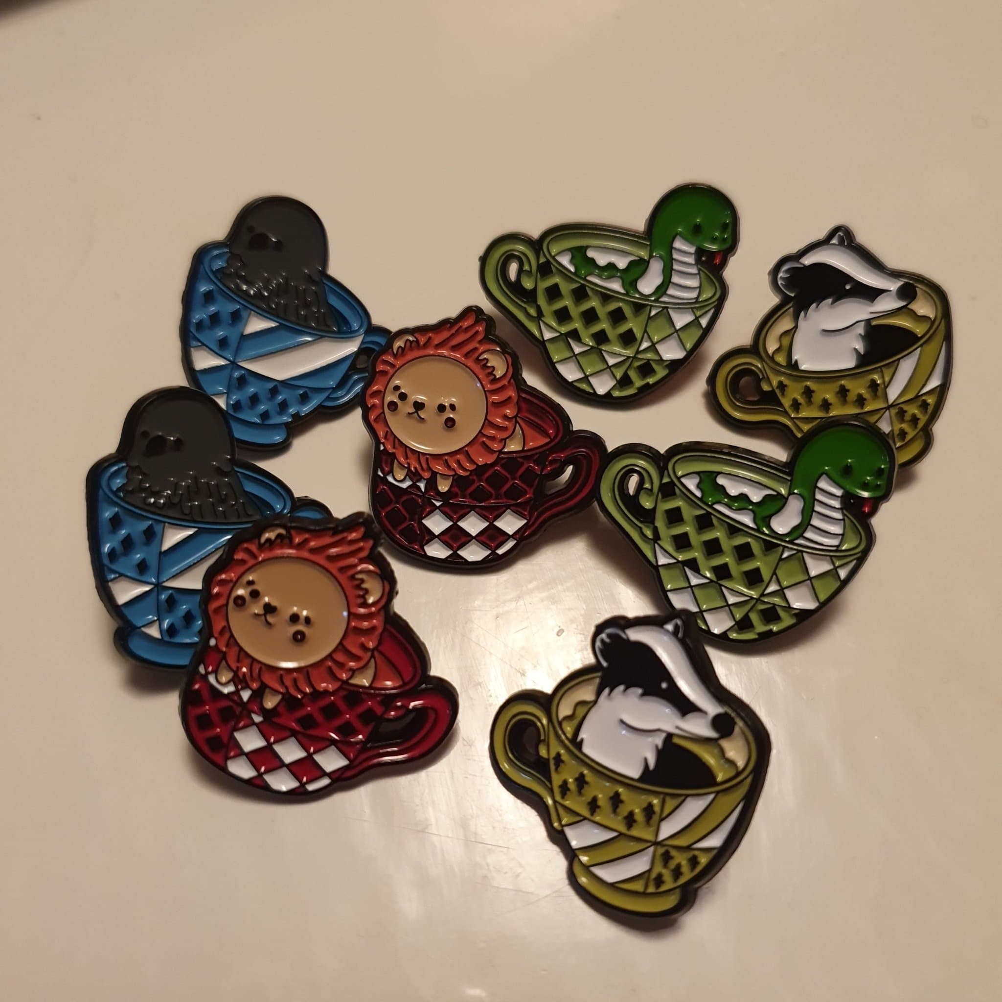 8st Harry Potter Hus Djur Pins