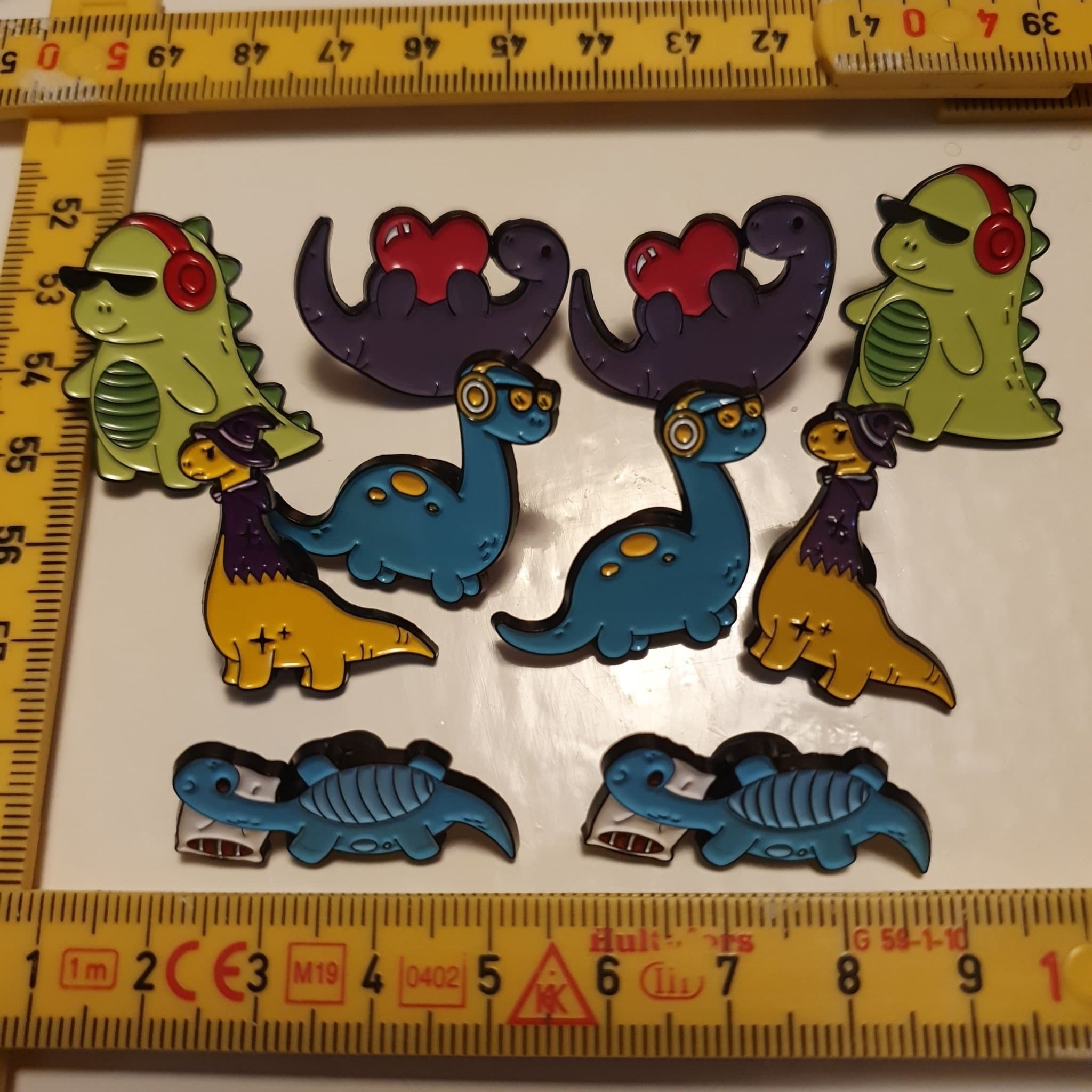 10st Dinosaurie Pins