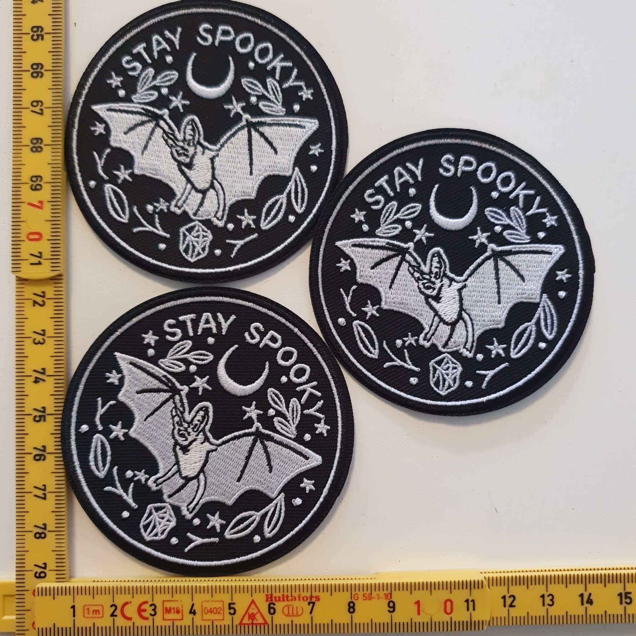 3 st Tygmärken - Stay Spooky Fladdermus