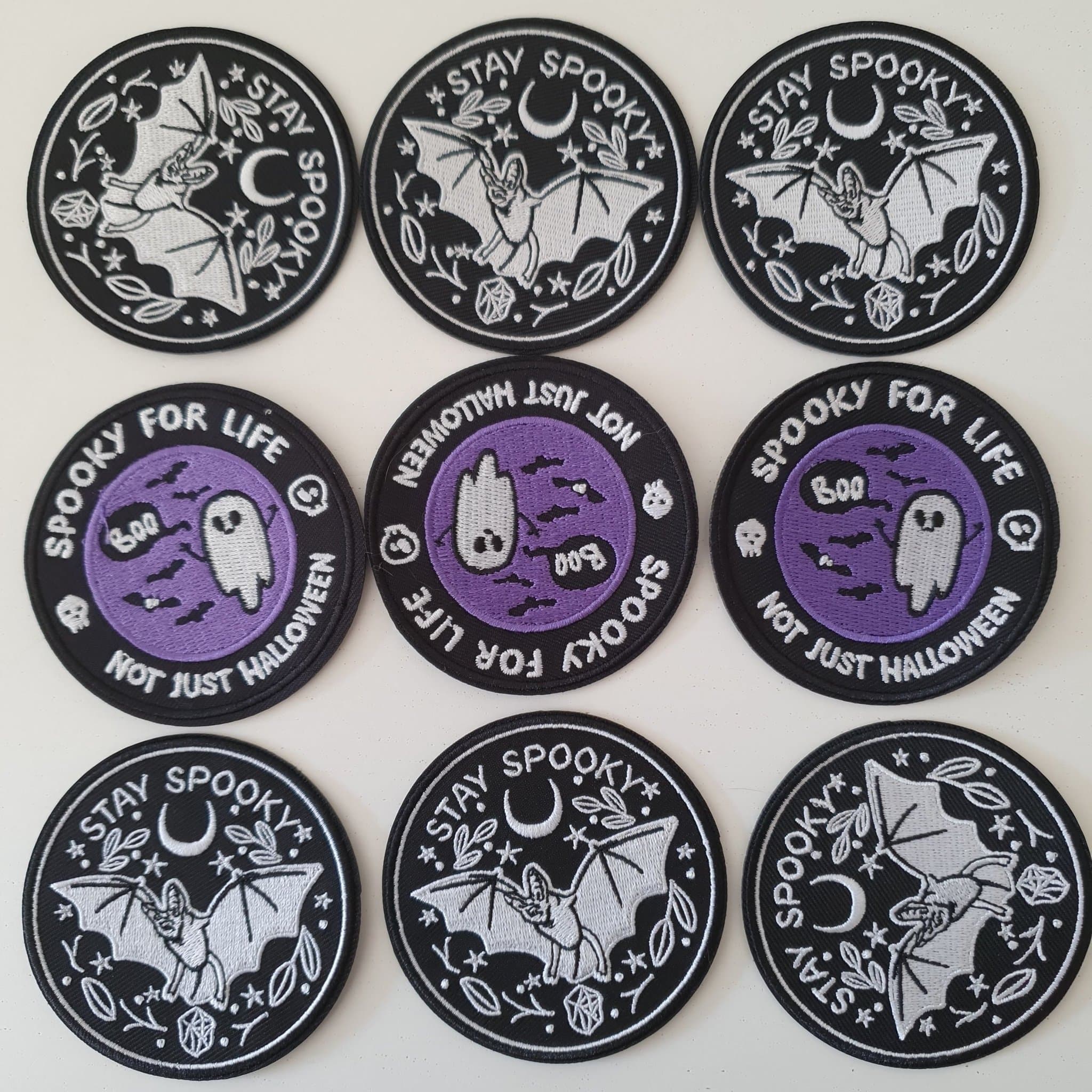 9 Spökiga Flerfärgade tygmärken