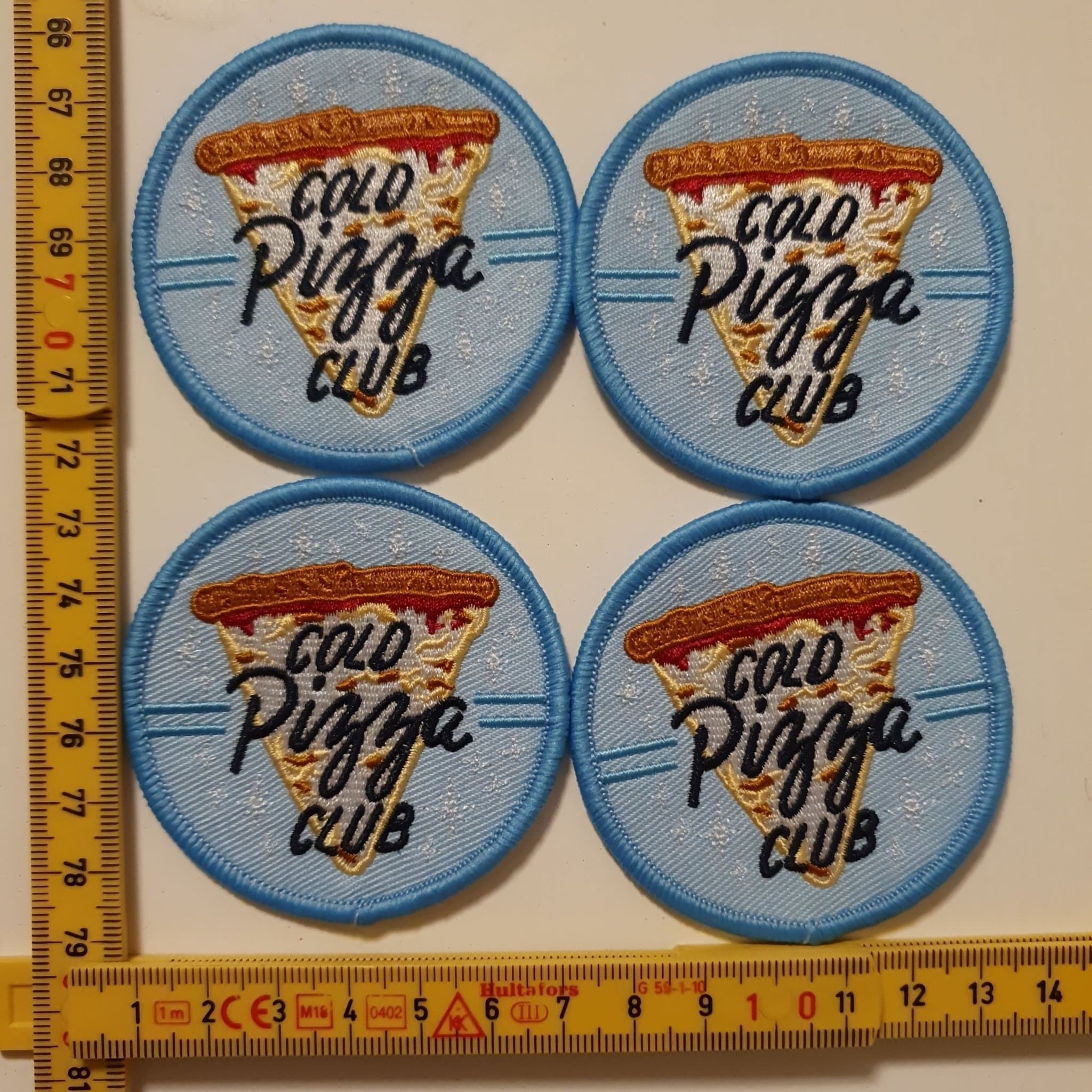 4st patch Cold pizza club strykapå laglapp