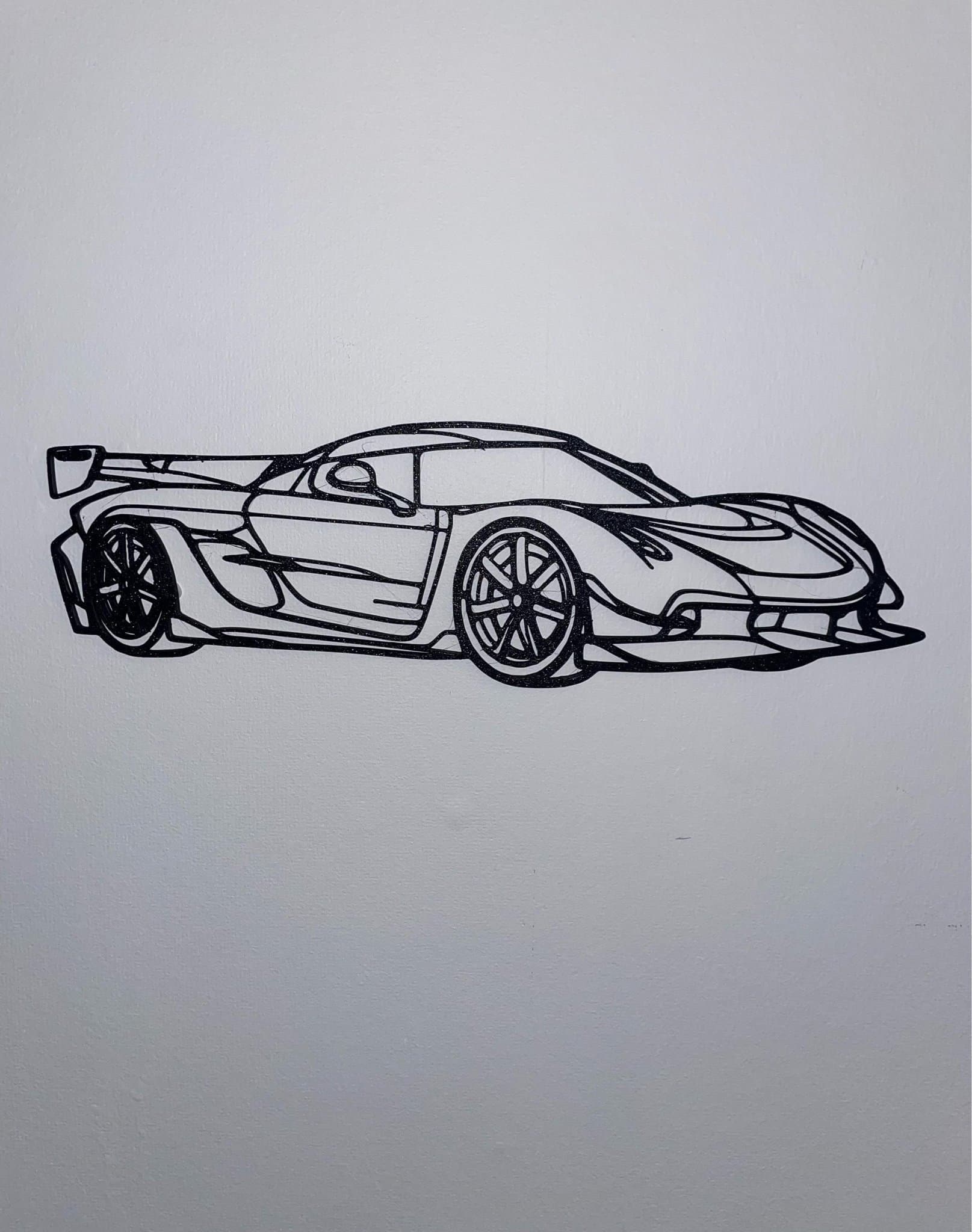 Koenigsegg sadair spear Väggdekor/silhuett