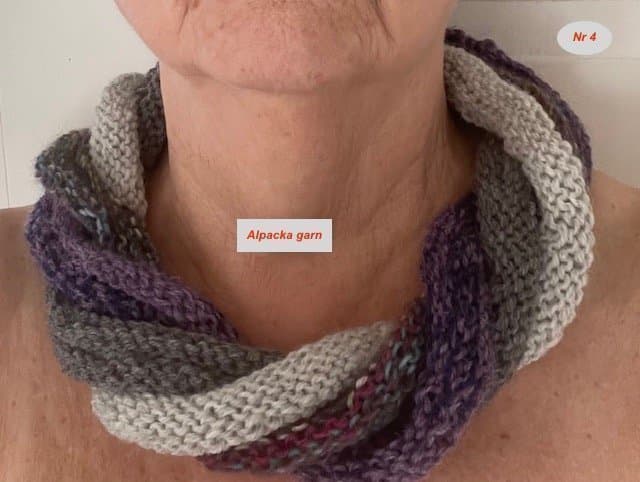 Halsring Halskrage Halssnurra Halssjal Alpaca Hantverk stickad 4